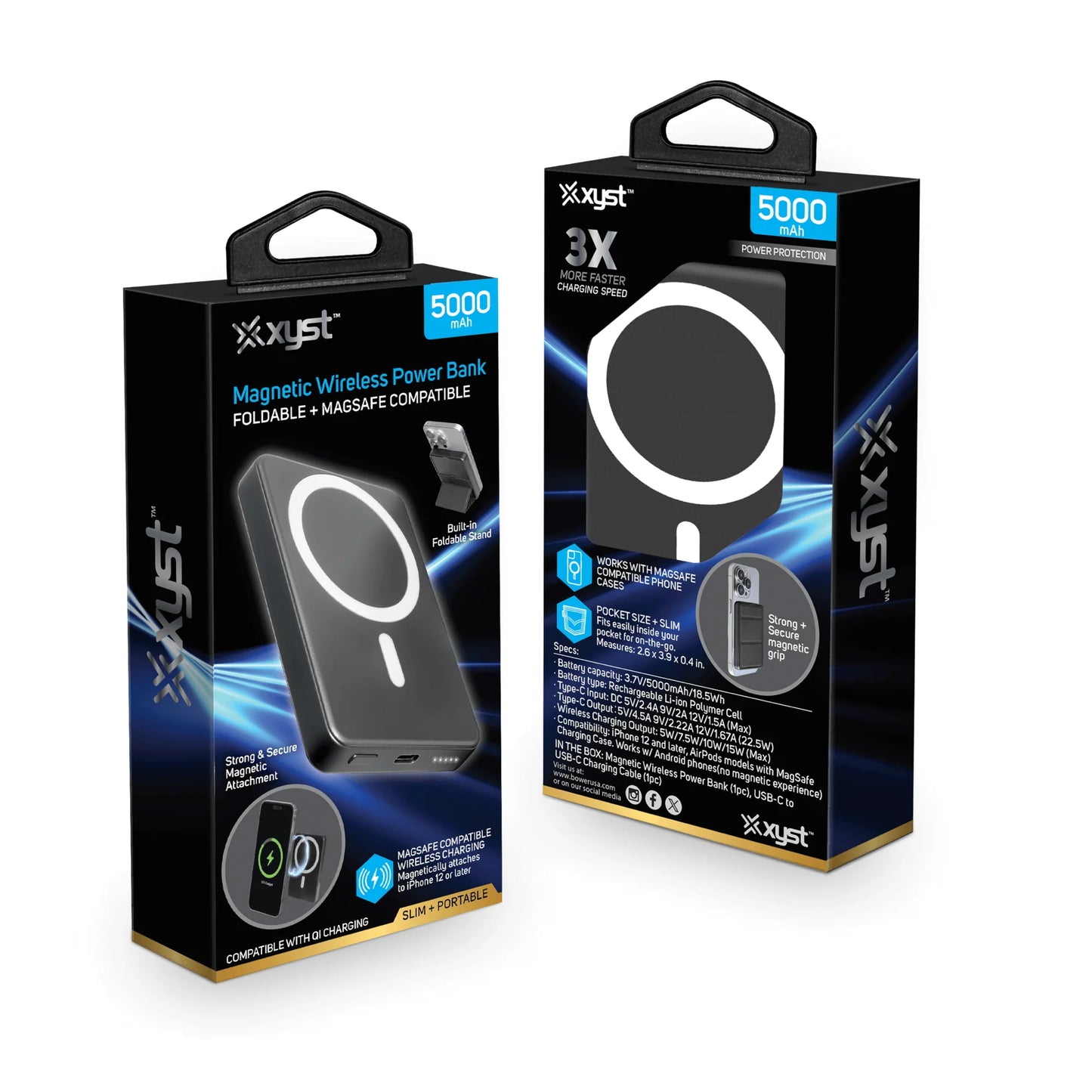 MagSafe Magnetic Wireless Power Bank 5000mAh - 5W Output