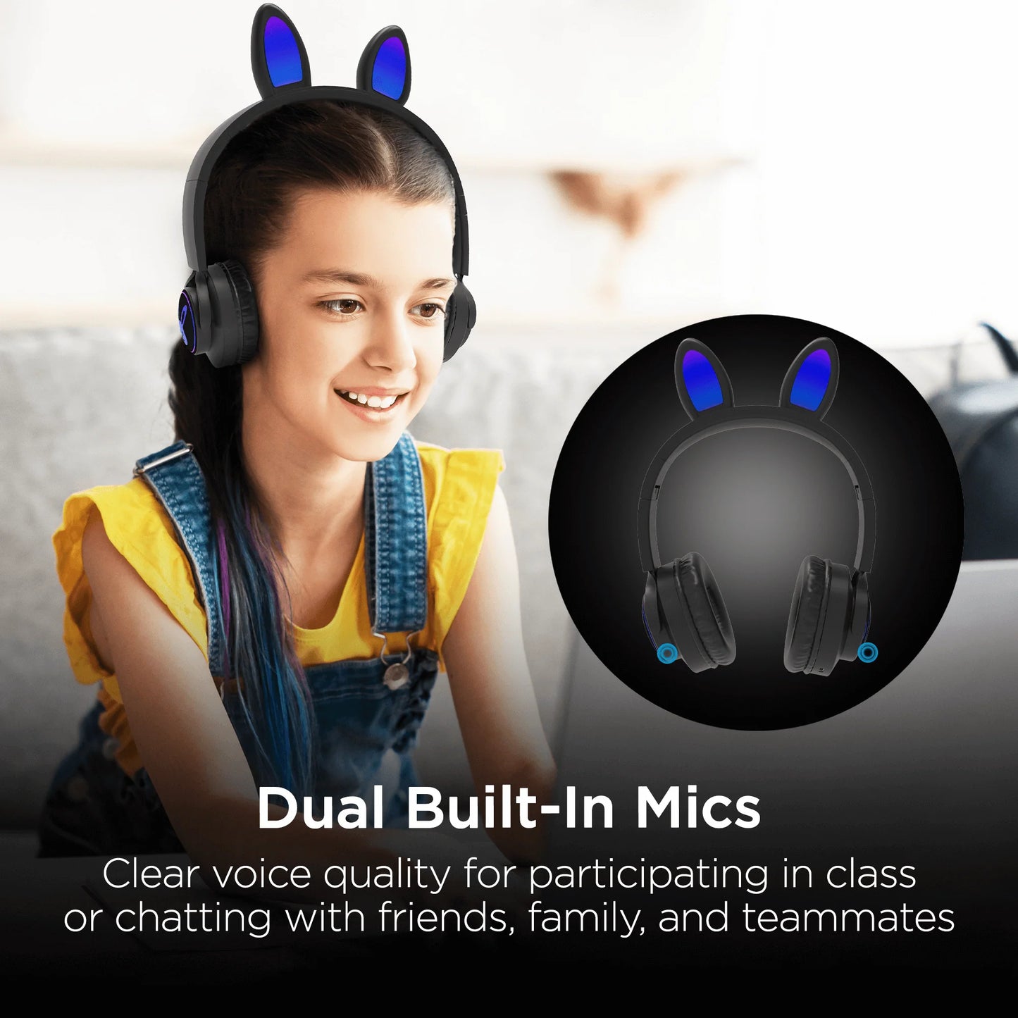 Bunny Tracks Wireless Illuminated Headphones