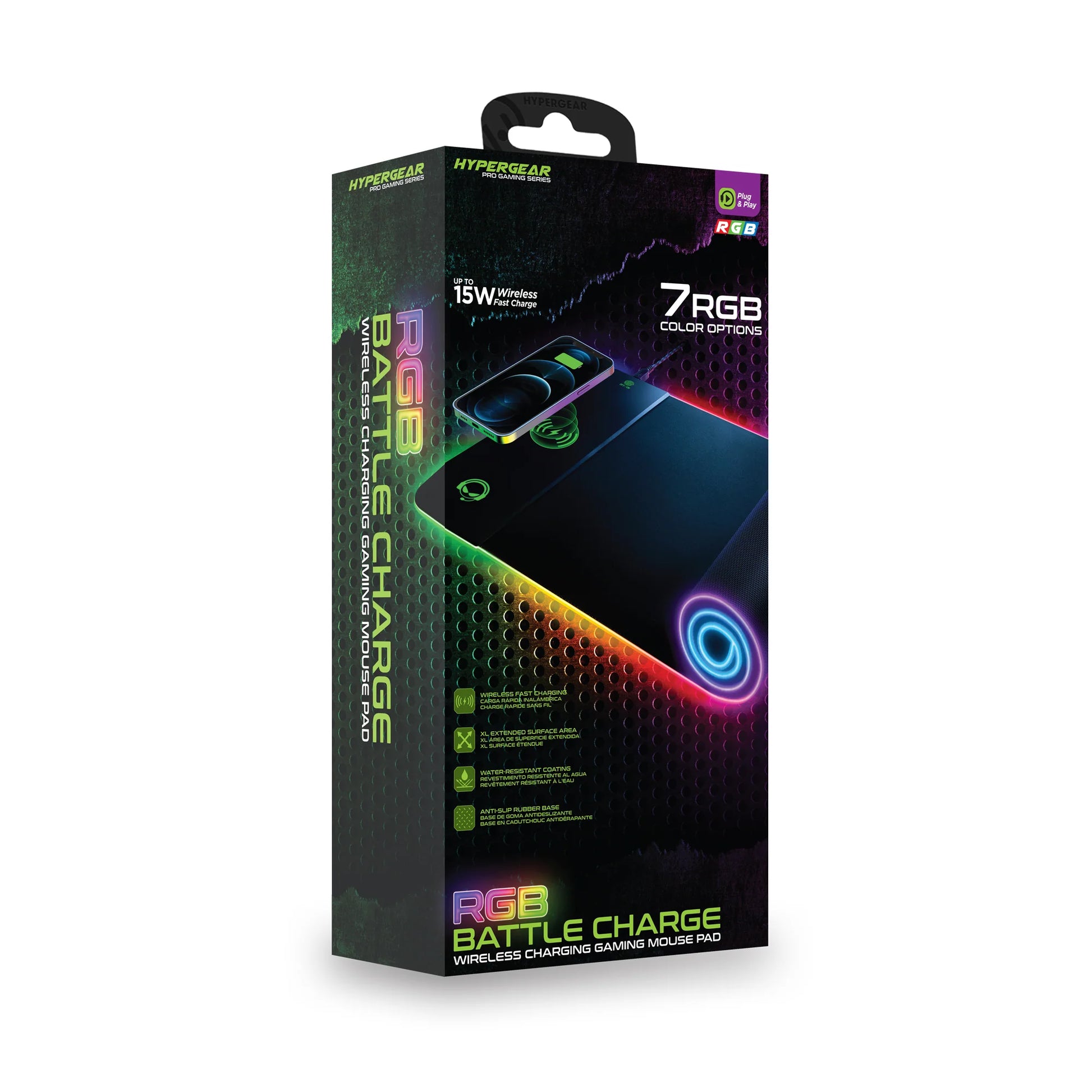 Battle Charge Wireless Gaming Mouse Pad with Integrated Wireless Charging Technology