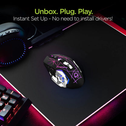 Chromium Wireless Gaming Mouse for Extended Gaming Sessions