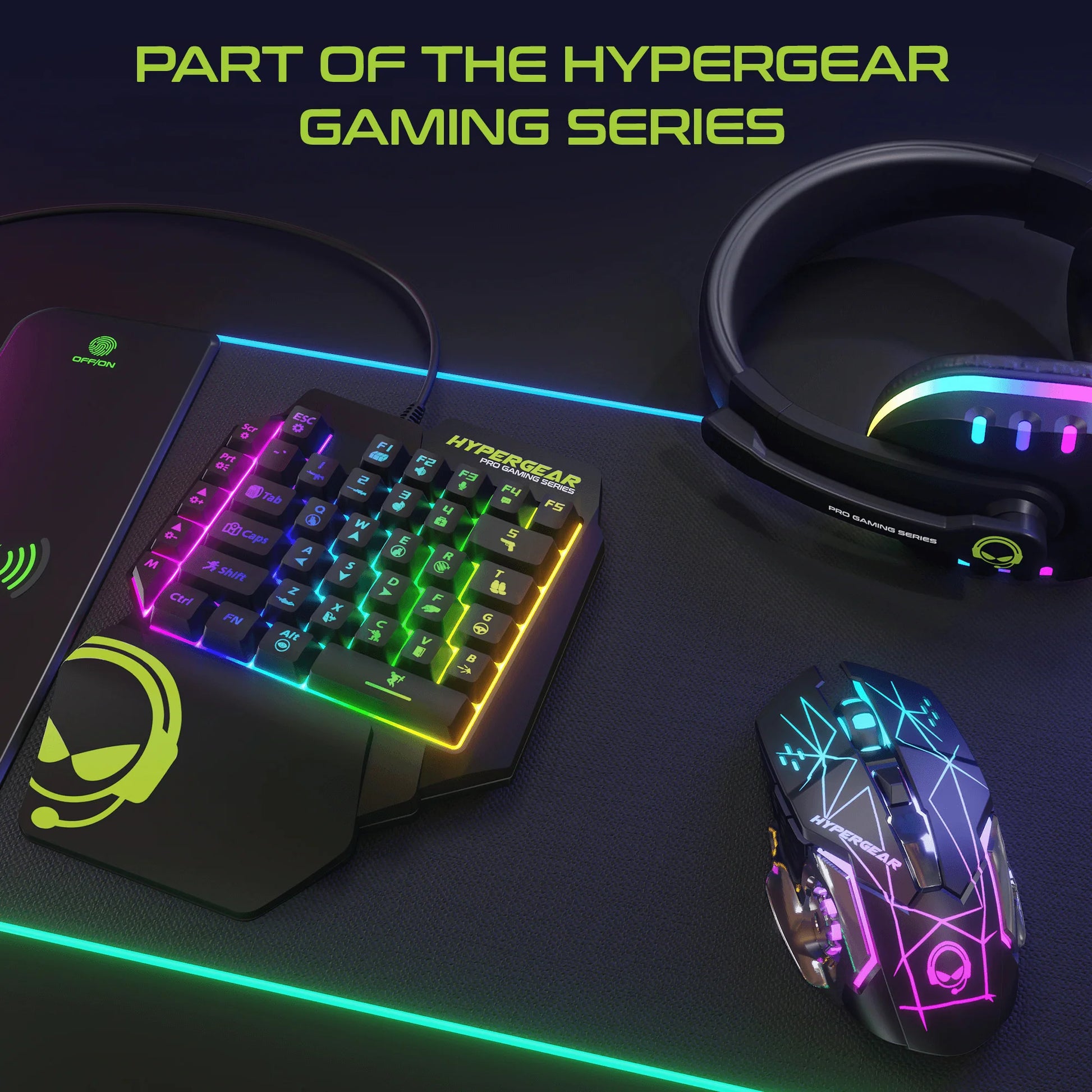 Hypergear Keyvictory Ergonomic One-Handed Gaming Keypad