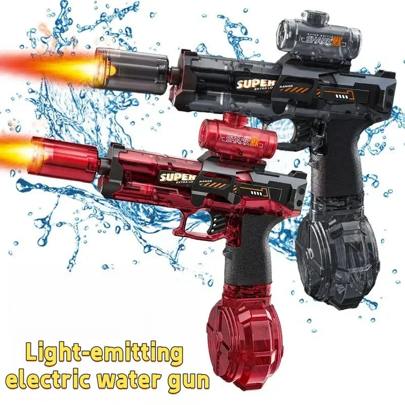 Led Light Emitting Electric Water Gun Toys Children Automatic Sensor Lights Water Pistol Summer Outdoor Beach Pool Toy for Kids