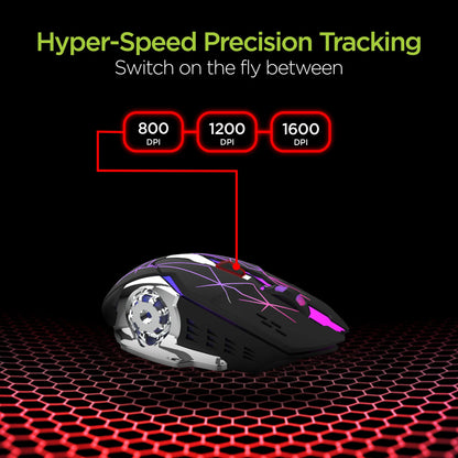 Chromium Wireless Gaming Mouse for Extended Gaming Sessions