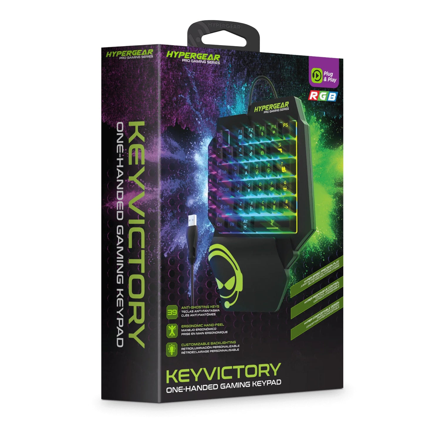 Hypergear Keyvictory Ergonomic One-Handed Gaming Keypad