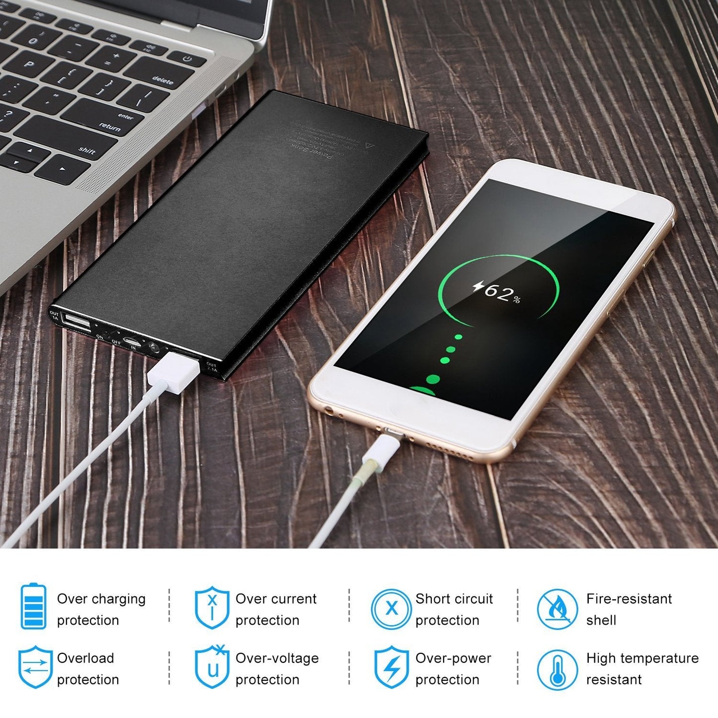 Power Up Your Life with the 20,000 mAh Ultra-Slim Dual USB Power Bank – Charge Anywhere, Anytime!