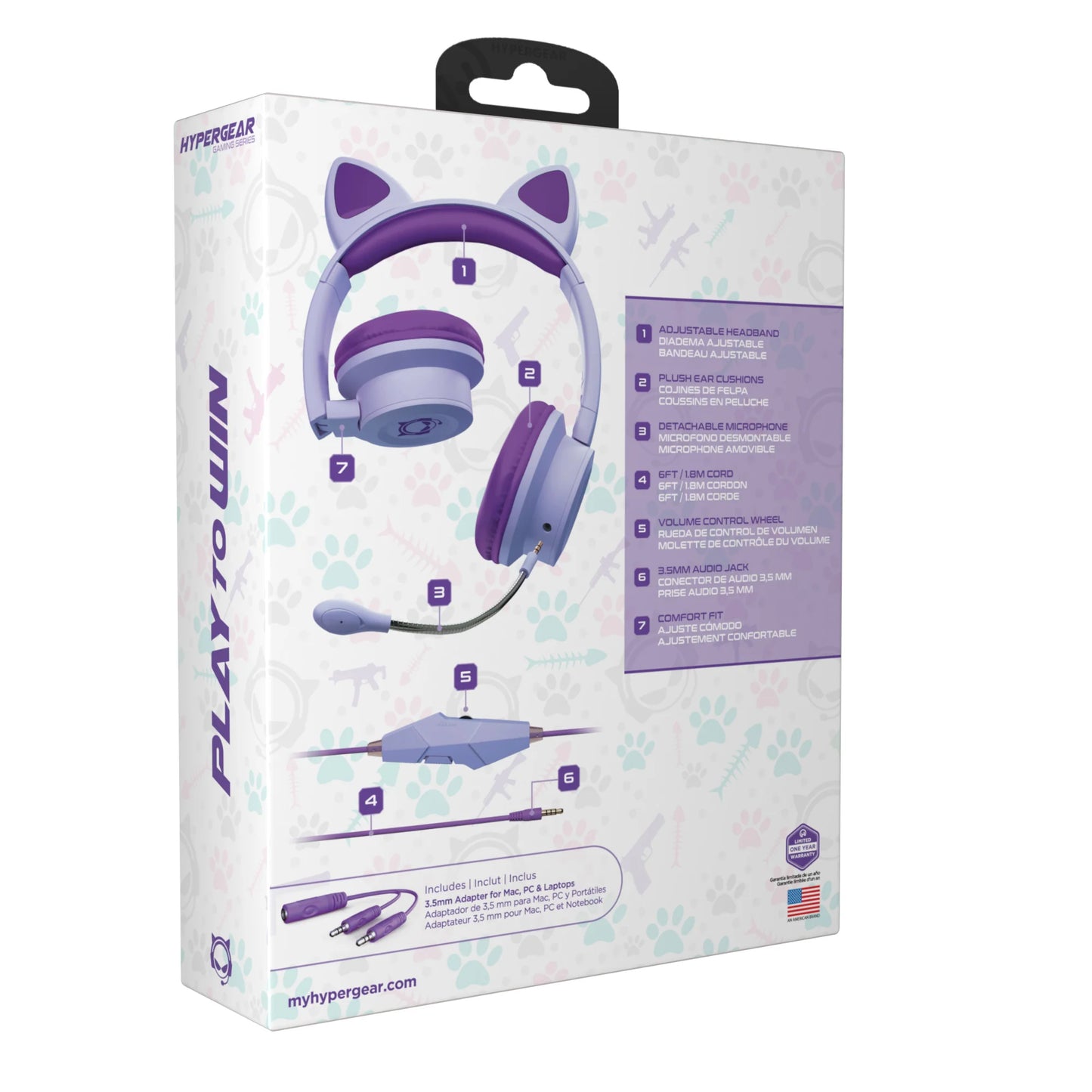 Hypergear Kombat Kitty Gaming Headset with Detachable Microphone