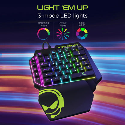 Hypergear Keyvictory Ergonomic One-Handed Gaming Keypad