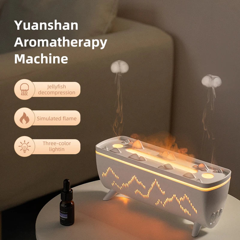 Experience Serenity with the Dual Nozzles Jellyfish Aroma Diffuser - Your Ultimate Electric Air Humidifier for Home Aromatherapy