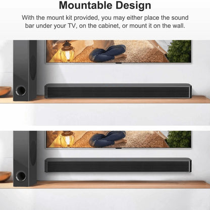 Black Mamba Series 25-Inch 120W Bluetooth Sound Bar with Subwoofer
