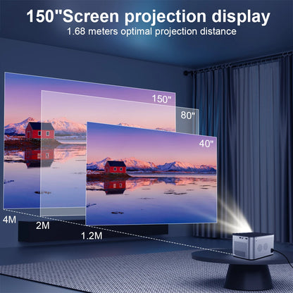 4K Smart Projector with Android 11, 580 ANSI, Full HD 1920x1080P, WiFi 6, BT 5.0, Voice Control - Ultimate Home Cinema Experience
