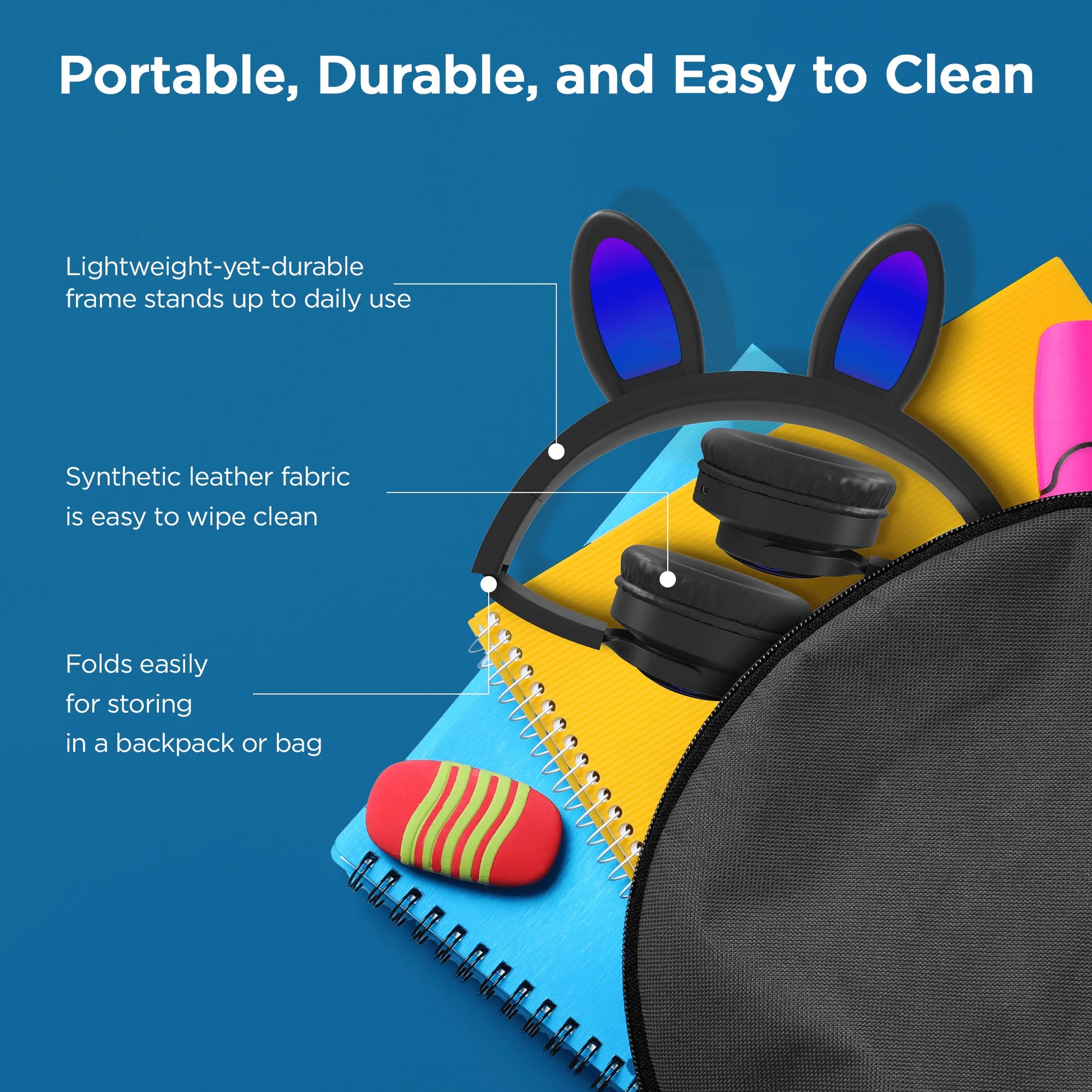 Bunny Tracks Wireless Illuminated Headphones