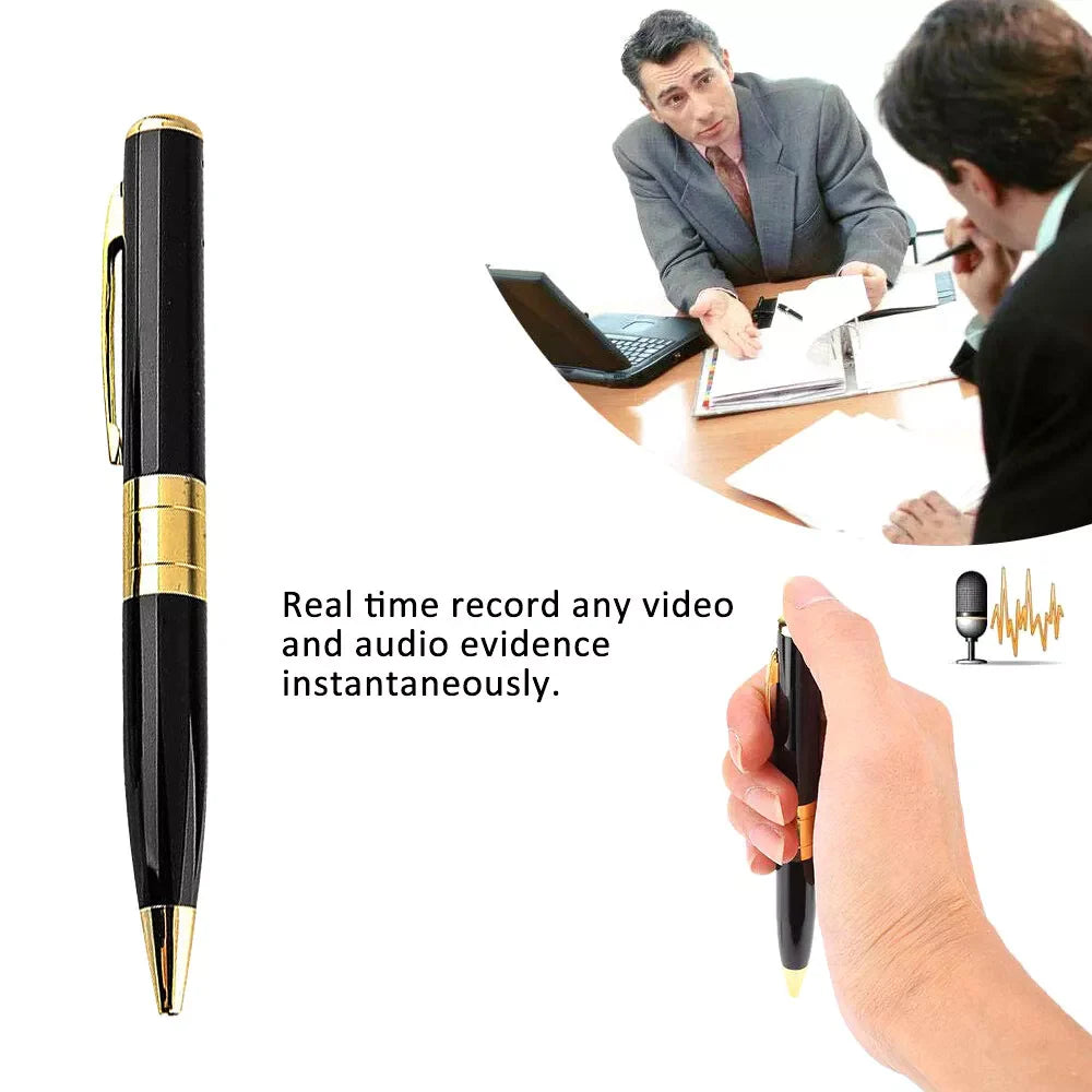 Miniature Pen Camera - 1080P HD Hidden Audio Video Recorder for Security Use