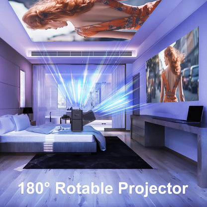 Upgraded 4K Android 11 Projector - Native 1080P, 390 ANSI, Dual WiFi 6, BT 5.0, Portable Cinema Experience