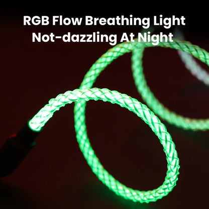 Experience Lightning Fast Charging with Our RGB Breathing Light USB-C Cable - Perfect for iPhone, Samsung, and Huawei!