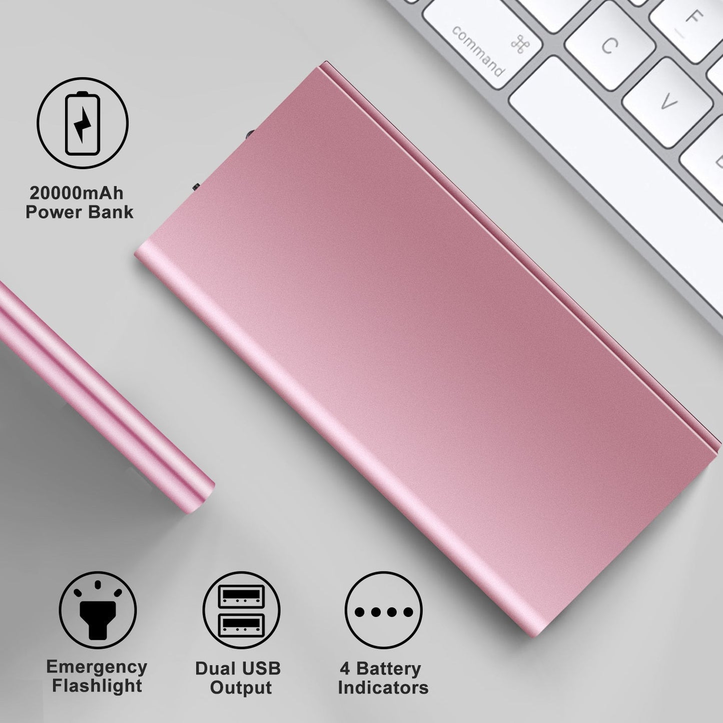 Power Up Your Life with the 20,000 mAh Ultra-Slim Dual USB Power Bank – Charge Anywhere, Anytime!