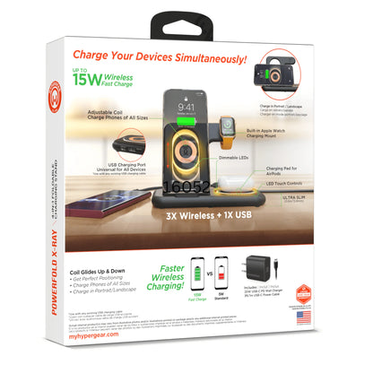 4-in-1 Wireless Charging Station for Apple iPhone, Airpods & Watch