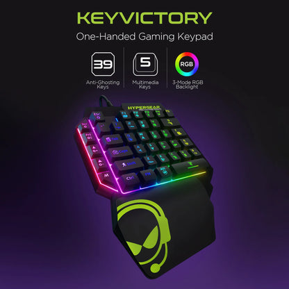 Hypergear Keyvictory Ergonomic One-Handed Gaming Keypad