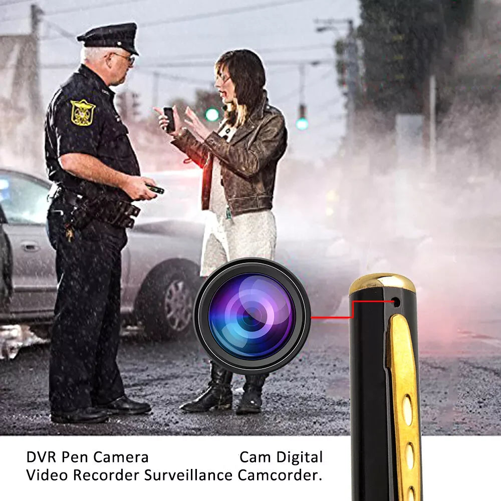 Miniature Pen Camera - 1080P HD Hidden Audio Video Recorder for Security Use