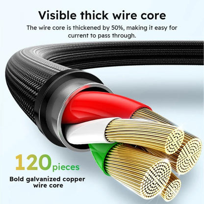 2-Pack 1.2M MFi Certified 3-in-1 Super Fast Charging USB Cable - Type-C, Micro USB, and IP Port for All Devices
