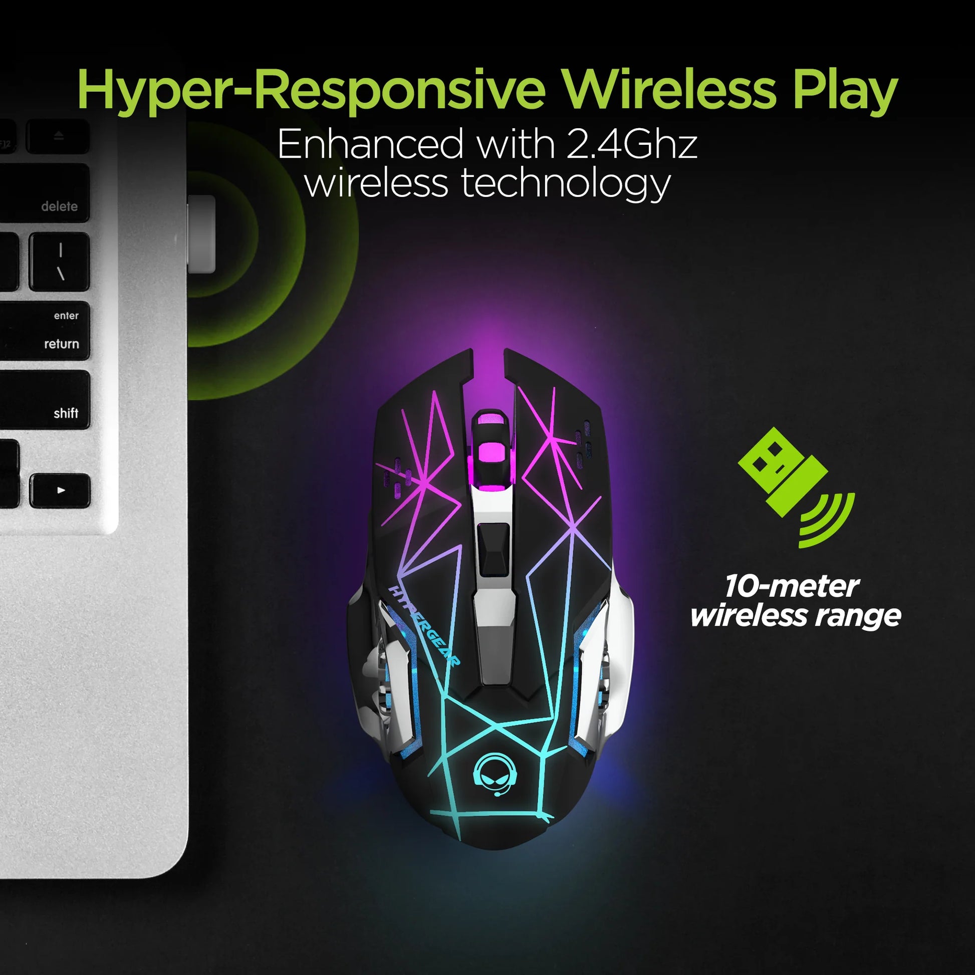 Chromium Wireless Gaming Mouse for Extended Gaming Sessions
