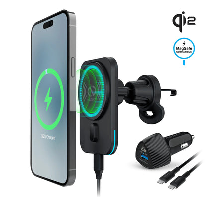 Maglock CAR 15W Magnetic Wireless Fast Charging Vent Mount with Qi2 Technology