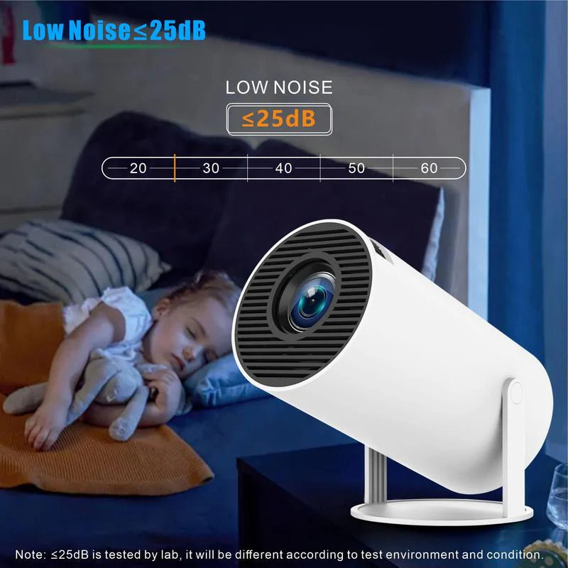Portable Android WiFi Bluetooth-Compatible Projector with Remote Control