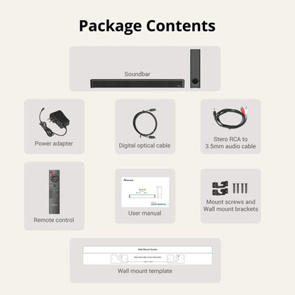 Black Mamba Series 25-Inch 120W Bluetooth Sound Bar with Subwoofer