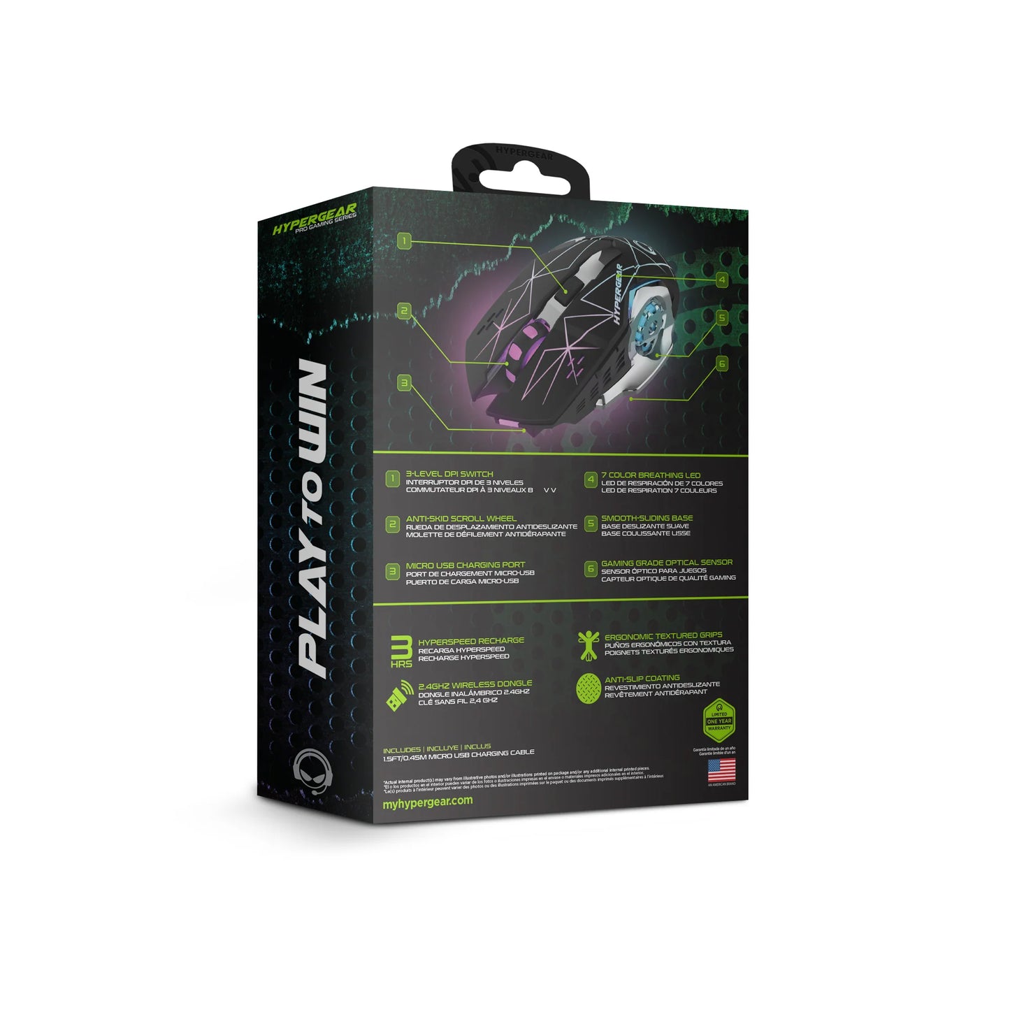 Chromium Wireless Gaming Mouse for Extended Gaming Sessions