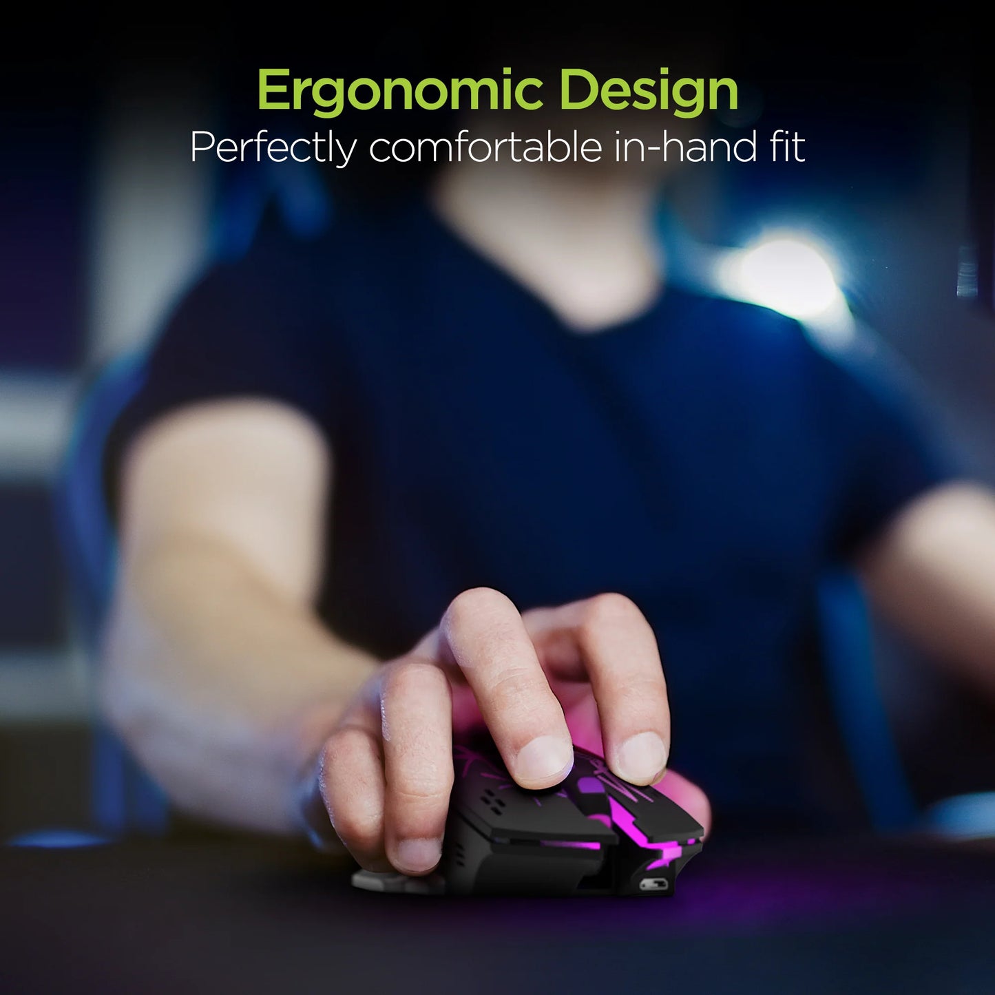 Chromium Wireless Gaming Mouse for Extended Gaming Sessions