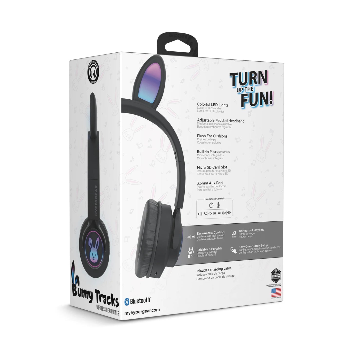 Bunny Tracks Wireless Illuminated Headphones