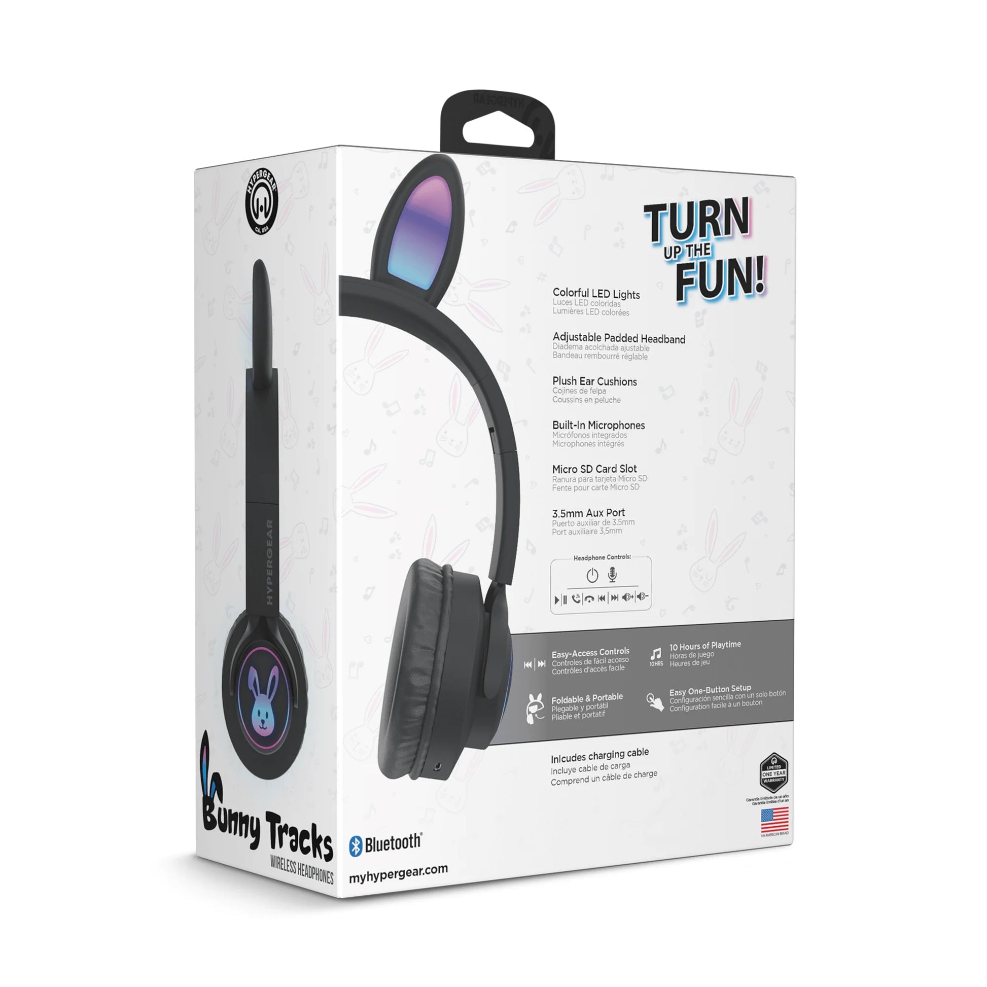 Bunny Tracks Wireless Illuminated Headphones