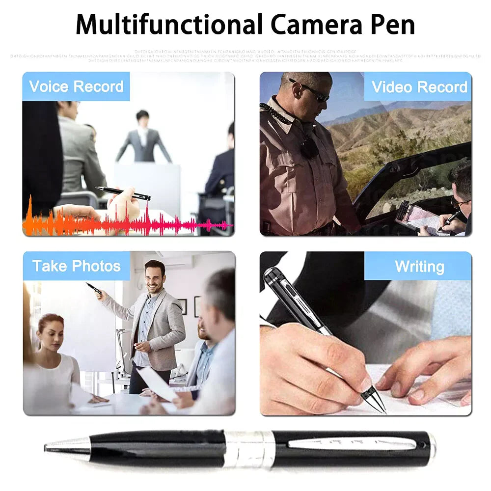 Miniature Pen Camera - 1080P HD Hidden Audio Video Recorder for Security Use