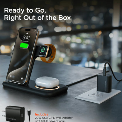 4-in-1 Wireless Charging Station for Apple iPhone, Airpods & Watch