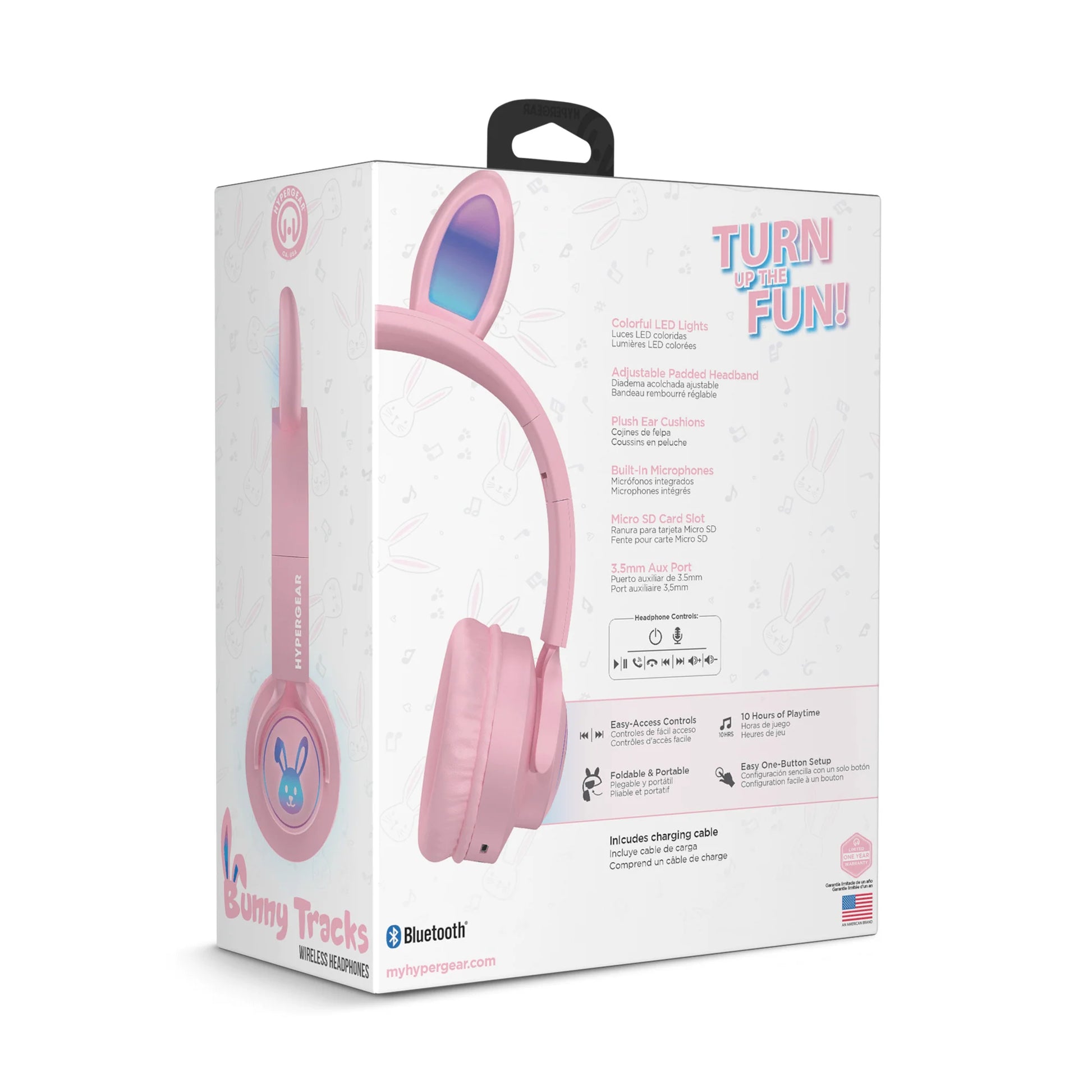 Bunny Tracks Wireless Illuminated Headphones